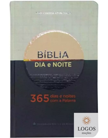 Bíblia Dia e Noite - 365 Dias e Noites com a Palavra - NAA - Capa Dura - Azul. 9788531117473