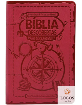 Bíblia das Descobertas para Adolescentes - capa couro sintético - rosa. 7899938423752