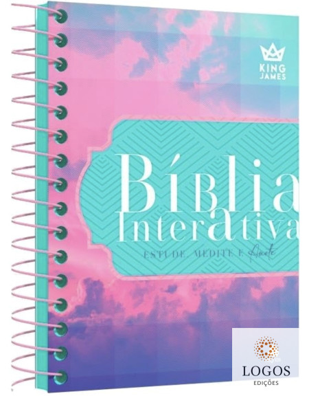 Bíblia Interativa Estude, Medite e Anote - King James Clássica - capa Firmamento. 9788577424108