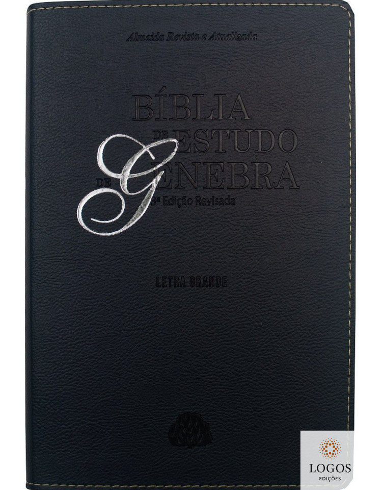 Bíblia de Estudo de Genebra - 3.ª edição - letra grande - capa luxo - azul. 7899938424612
