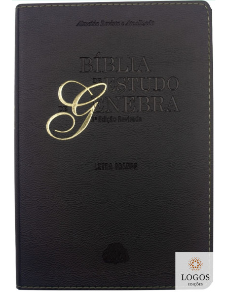 Bíblia de Estudo de Genebra - 3.ª edição - letra grande - capa luxo - preta. 9788531117466
