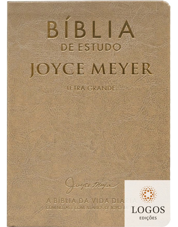 Bíblia de Estudo Joyce Meyer - NVI - letra grande - capa luxo dourada. 9786588570333