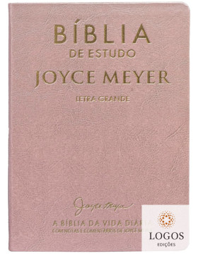Bíblia de Estudo Joyce Meyer - NVI - letra grande - capa luxo rosa. 9786588570302