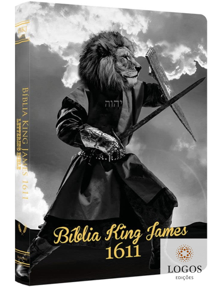 Bíblia King James 1611 - capa ultra-fina - Lettering Bible - Leão guerreiro. 9786586996517