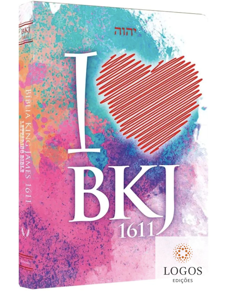 Bíblia King James 1611 - capa ultra-fina - Lettering Bible - I love you. 9786586996524