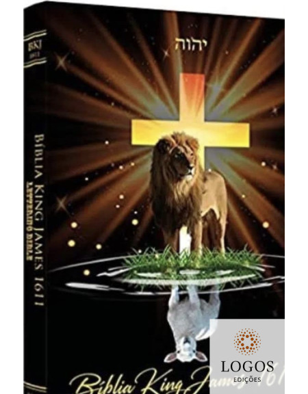 Bíblia King James 1611 - capa ultra-fina - Lettering Bible - Leão e o cordeiro. 9786586996494