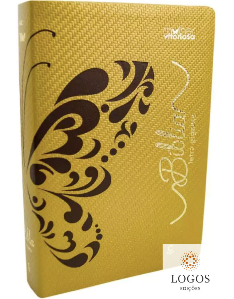 Bíblia da Mulher Vitoriosa - capa dourada. 7891234001597