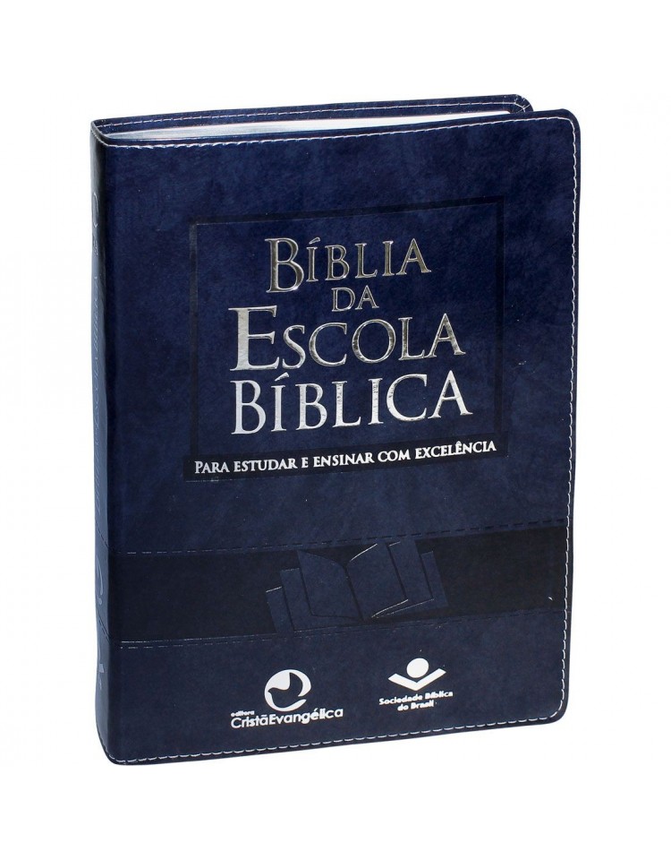 Bíblia da Escola Bíblica - capa luxo - azul nobre