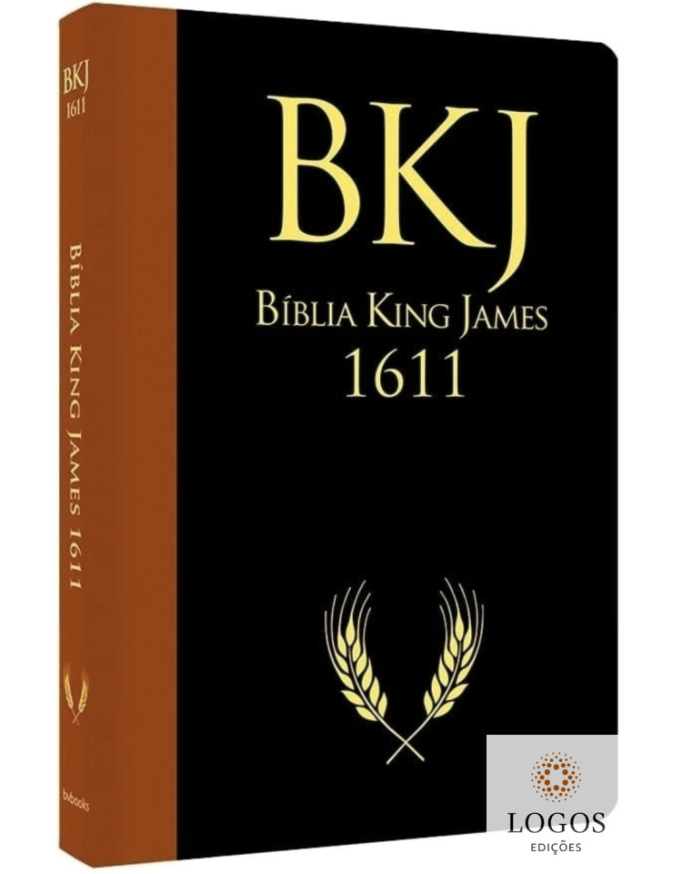 Bíblia King James 1611 - ampliada - letra gigante - capa ultra-fina - luxo preto e castanho. 9786586996265