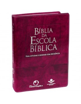 Bíblia da Escola Bíblica - capa luxo - púrpura nobre