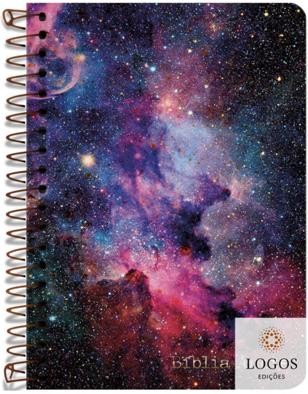 Bíblia Anote - NVI - letra grande - capa espiral - Galáxia - brilha no escuro. 9786556552354