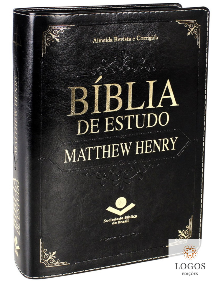 Bíblia de Estudo Matthew Henry - capa luxo - Preta. 7899938404157