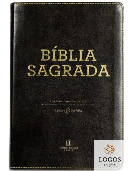 Bíblia Leitura Perfeita - ACF - edição de luxo - capa preta couro soft com beiras douradas. 9786556895475