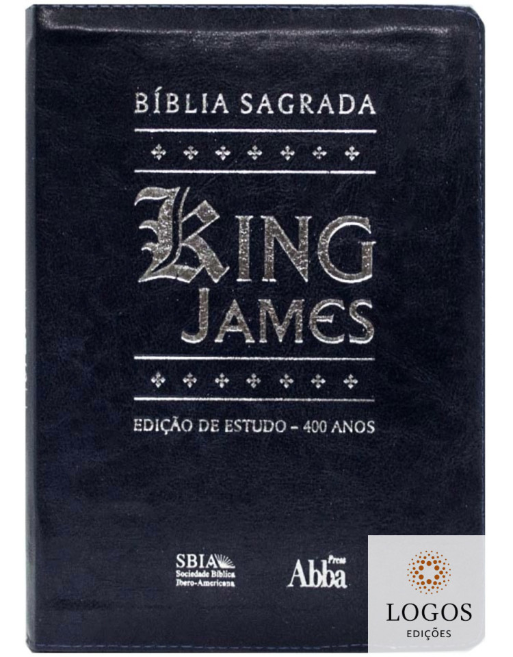 Bíblia de Estudo King James Atualizada - edição 400 anos - letra grande - capa com fecho - azul. 45077 Bíblia de Estudo King James Atualizada - edição 400 anos - letra grande - capa com fecho - azul. 45077