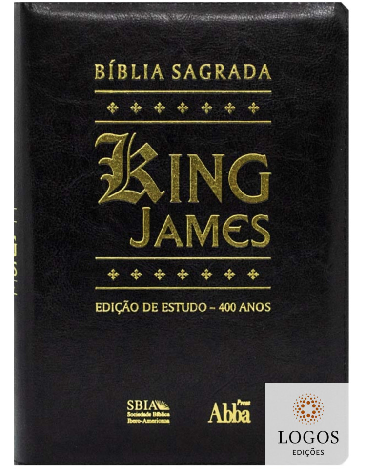 Bíblia de Estudo King James Atualizada - edição 400 anos - letra grande - capa com fecho