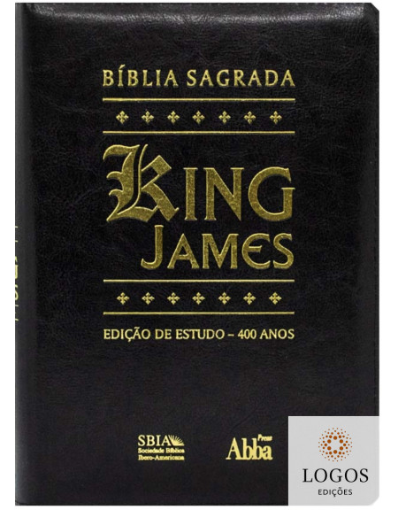Bíblia de Estudo King James Atualizada - edição 400 anos - letra grande - capa com fecho