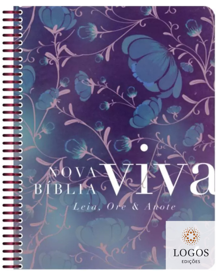 Nova Bíblia Viva - Anote - capa espiral - Flores do campo. 9788577424146