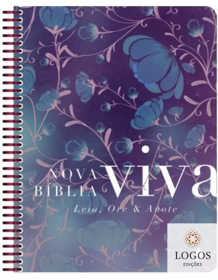 Nova Bíblia Viva - Anote - capa espiral - Flores do campo. 9788577424146
