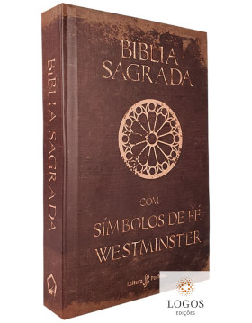 Bíblia Sagrada com símbolos de fé Westminster - leitura perfeita - NVI - castanha. 9786584737051