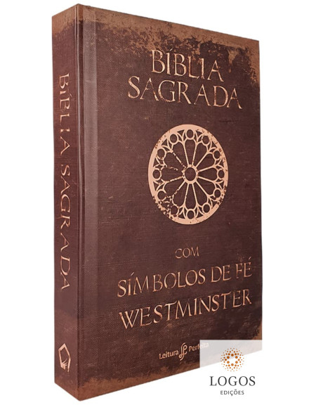 Bíblia Sagrada com símbolos de fé Westminster - leitura perfeita - NVI - castanha. 9786584737051
