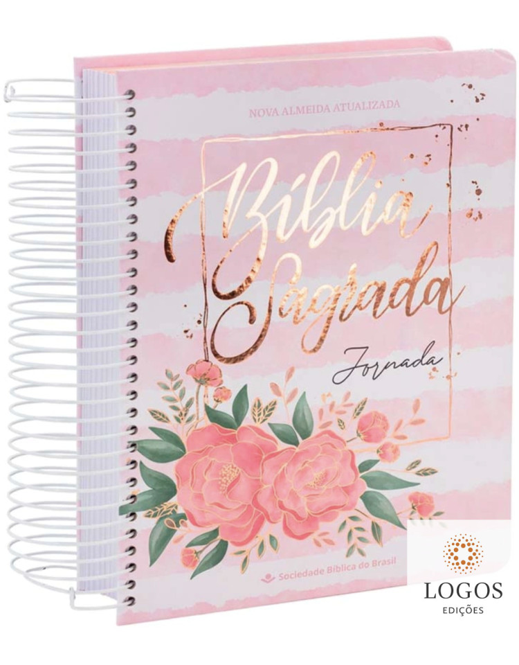 Bíblia Sagrada Jornada - NAA - Aquarela rosa. 7899938416495