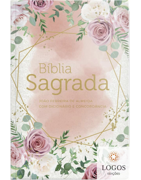 Bíblia Sagrada - RC - letra gigante com dicionário e concordância - capa rosa blush. 9786556550589