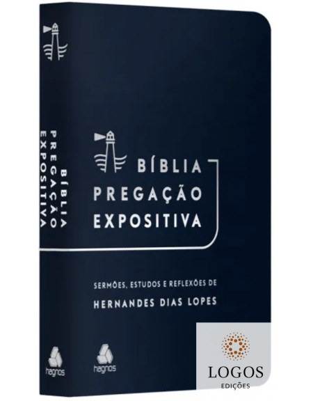 Bíblia Pregação Expositiva - RA - capa luxo azul. 9786586048834. Hernandes Dias Lopes