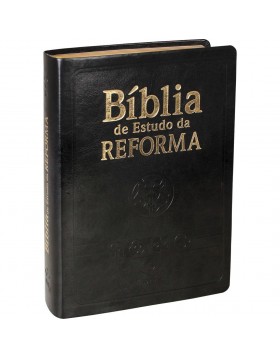 Bíblia de Estudo da Reforma - RA - capa luxo com índice digital - preta