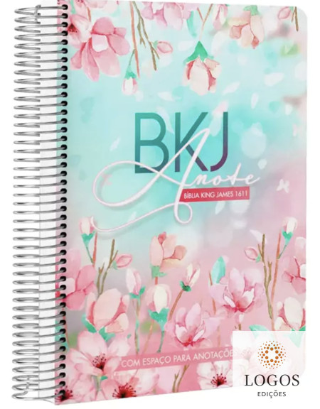 Bíblia King James Fiel 1611- Anote - letra grande - capa espiral soft touch - Magnólia. 9786589938491