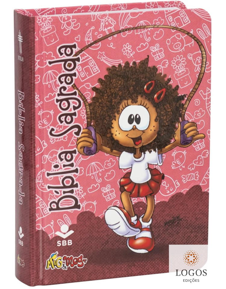 Bíblia Sagrada Mig & Meg - capa rosa. 7899938418420