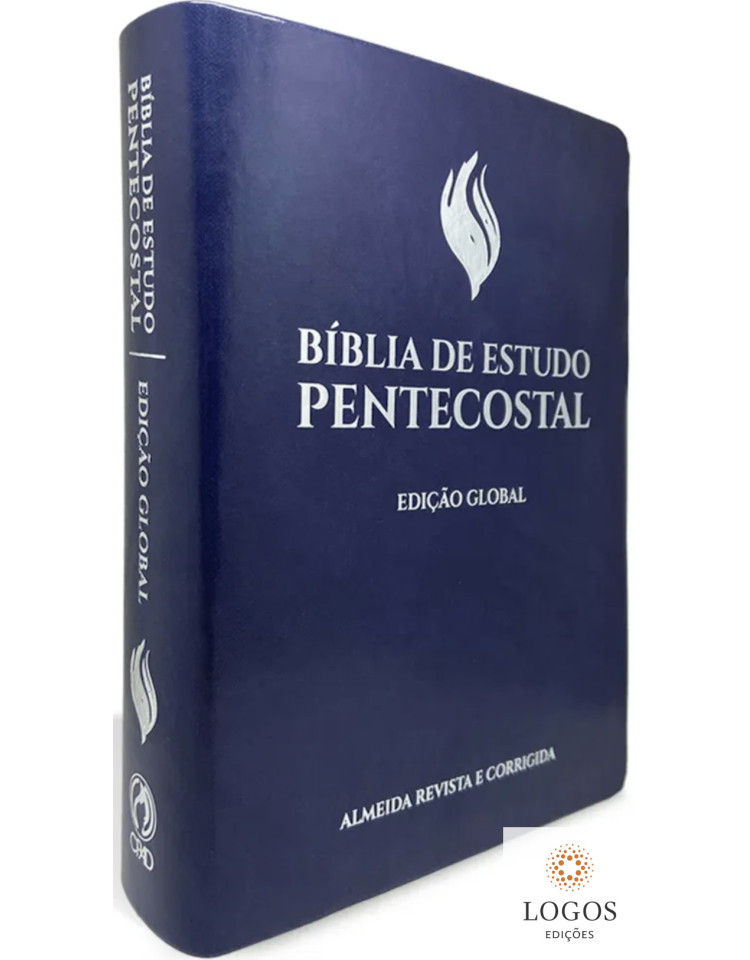 Bíblia de Estudo Pentecostal - edição Global - capa luxo azul. 7908234013151