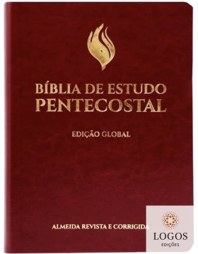 Bíblia de Estudo Pentecostal - edição Global - capa luxo vinho. 7908234013175