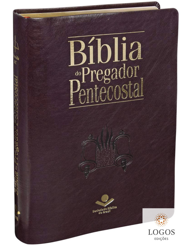 Bíblia do Pregador Pentecostal - grande - capa luxo vinho nobre. 7899938414811