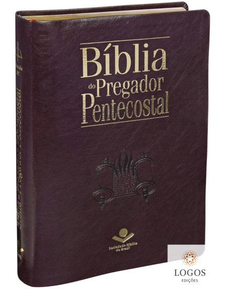 Bíblia do Pregador Pentecostal - grande - capa luxo vinho nobre. 7899938414811