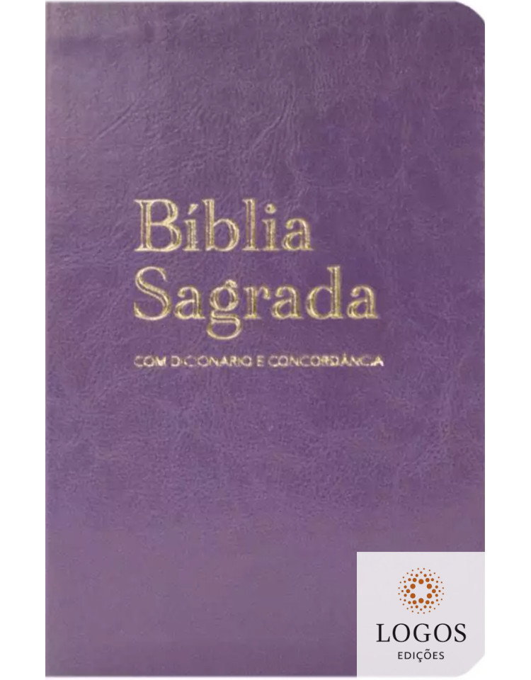 Bíblia Sagrada - RC - letra grande com dicionário e concordância - capa luxo especial roxa. 9786556552989