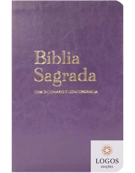 Bíblia Sagrada - RC - letra grande com dicionário e concordância - capa luxo especial roxa. 9786556552989