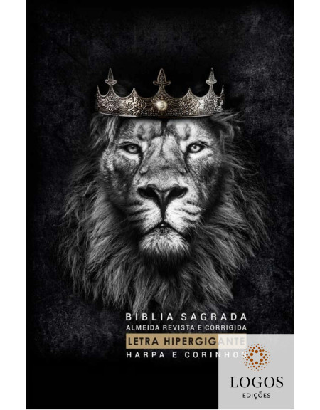 Bíblia Sagrada - ARC - com Harpa Avivada e Corinhos - letra hipergigante - capa dura - Leão Rei dos reis. 7908084611897
