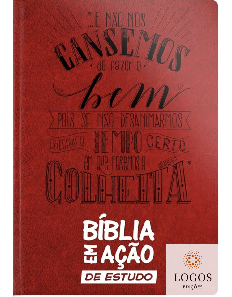 Bíblia em ação de estudo - capa luxo vermelha. 7897185853988 Bíblia em ação de estudo - capa luxo vermelha. 7897185853988