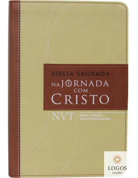Bíblia Sagrada na Jornada com Cristo - NVT - castanho. 9788543301877