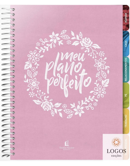 Meu plano perfeito - capa tecido - rosa. 9786556890883. Alessandra Rigazzo