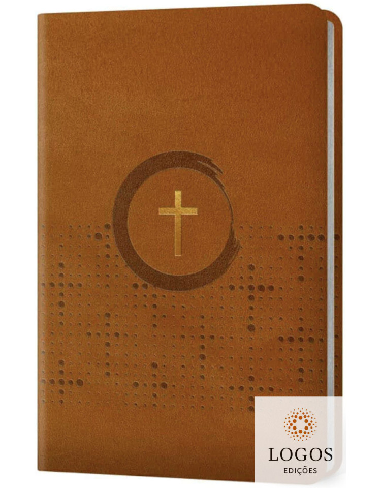 Bíblia Evangelística NVI - capa luxo ultrafina - castanho cruz. 9786555844306