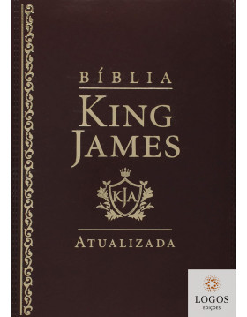 Bíblia de Estudo King James Atualizada - letra grande - capa luxo castanho