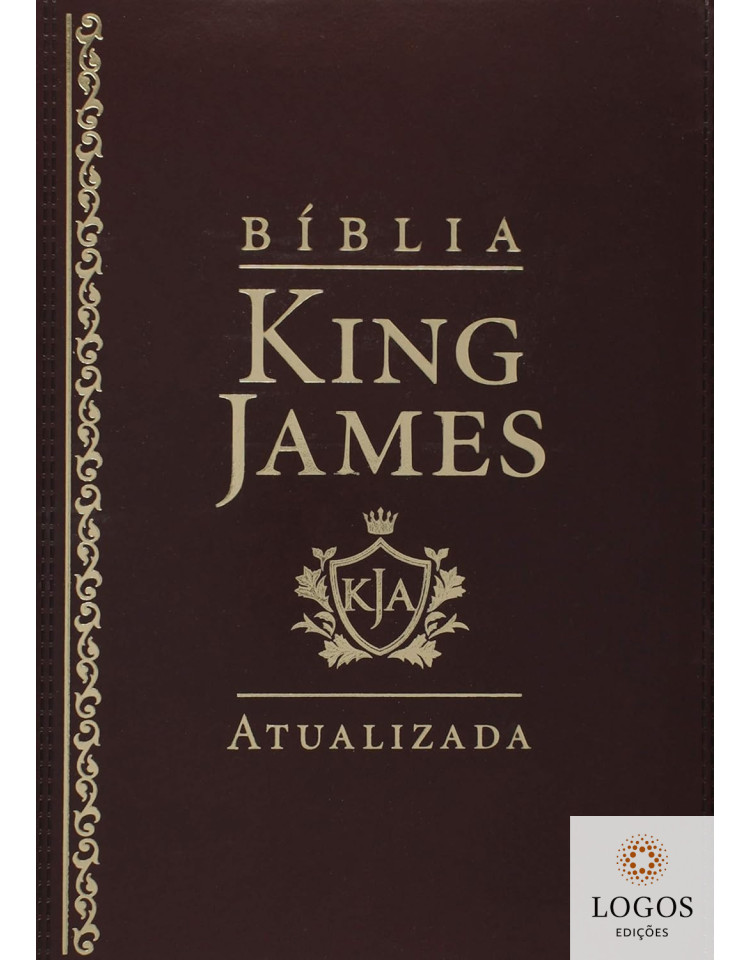 Bíblia de Estudo King James Atualizada - letra grande - capa luxo castanho