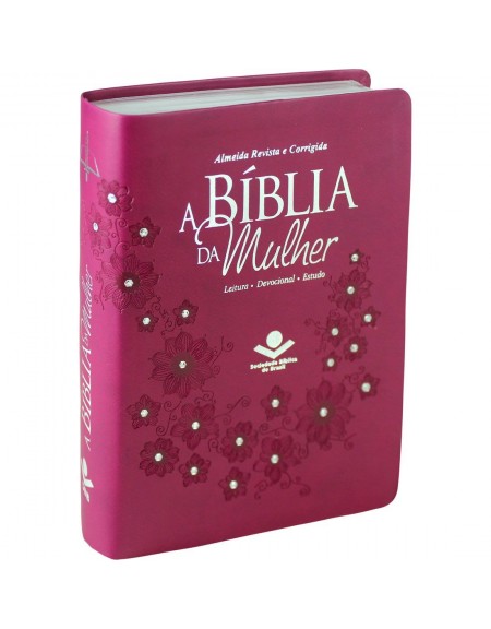 A Bíblia da Mulher - ARC - capa luxo - Vinho com pedras