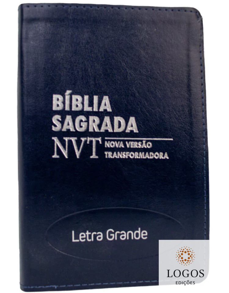 Bíblia Sagrada - NVT - capa couro simulado - azul. 44338