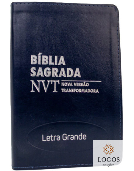 Bíblia Sagrada - NVT - capa couro simulado - azul. 44338