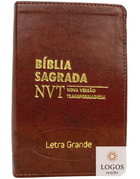 Bíblia Sagrada - NVT - capa couro simulado - castanho. 46632