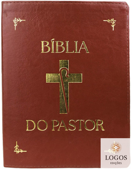 Bíblia do Pastor para púlpito - ARC - com Harpa Avivada e Corinhos - letra hipergigante - capa luxo - castanha. 9786589938712