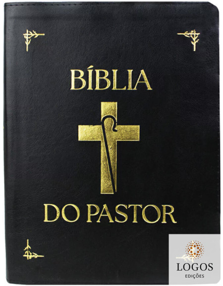 Bíblia do Pastor para púlpito - ARC - com Harpa Avivada e Corinhos - letra hipergigante - capa luxo - preta. 9786589938651