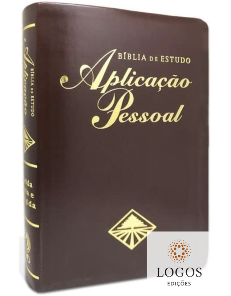 Bíblia de Estudo Aplicação Pessoal - grande - capa luxo couro bonded - Castanho. 7899938417065